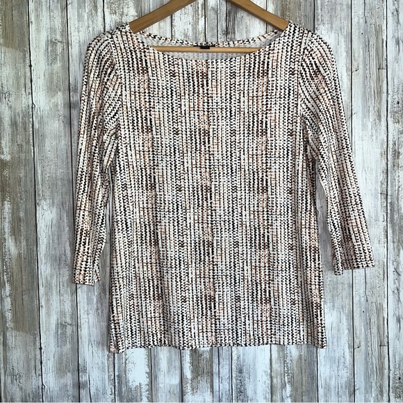 Ann Taylor Tops - Ann Taylor Printed 3/4 Sleeve Blouse